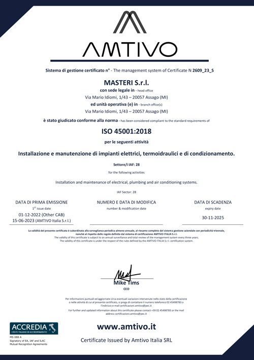Masteri-srl---ISO-45001 Anteprima del certificato ISO-45001 di to Masteri srl