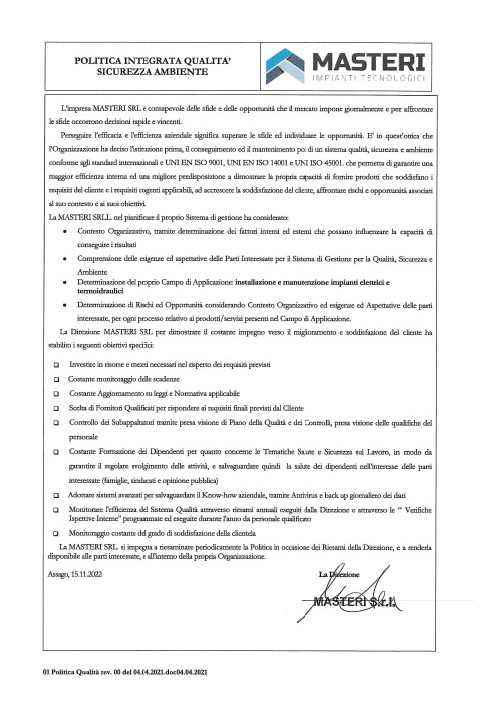 politica_integrata_masteri Anteprima della Politica INtegrata di Masteri srl